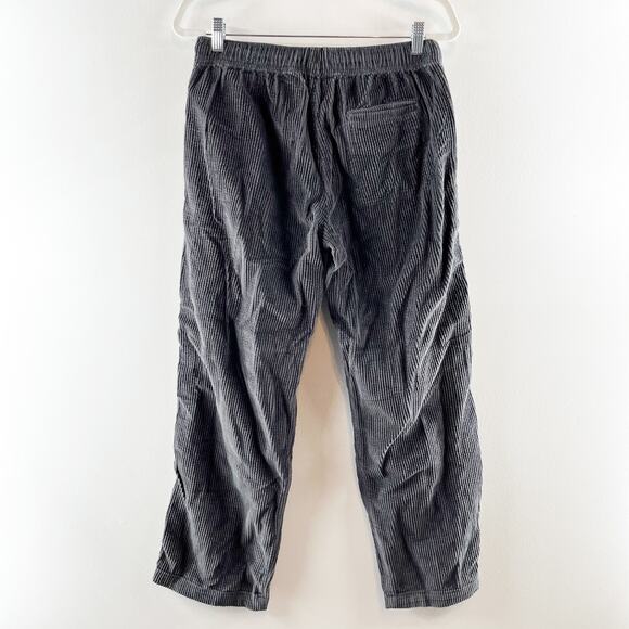 Aerie Corduroy Pull On Drawstring Baggy Wide Leg Pants Gray Small - Picture 4 of 4